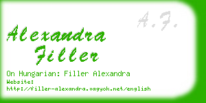 alexandra filler business card